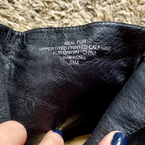 Kate Spade NY Sydney Lovely Leopard Zip Up Leather Fur Ankle Boots Sz 6,5 - Picture 6 of 6